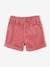 Paperbag Corduroy Shorts for Girls BROWN MEDIUM SOLID+dusky pink+PINK MEDIUM SOLID 