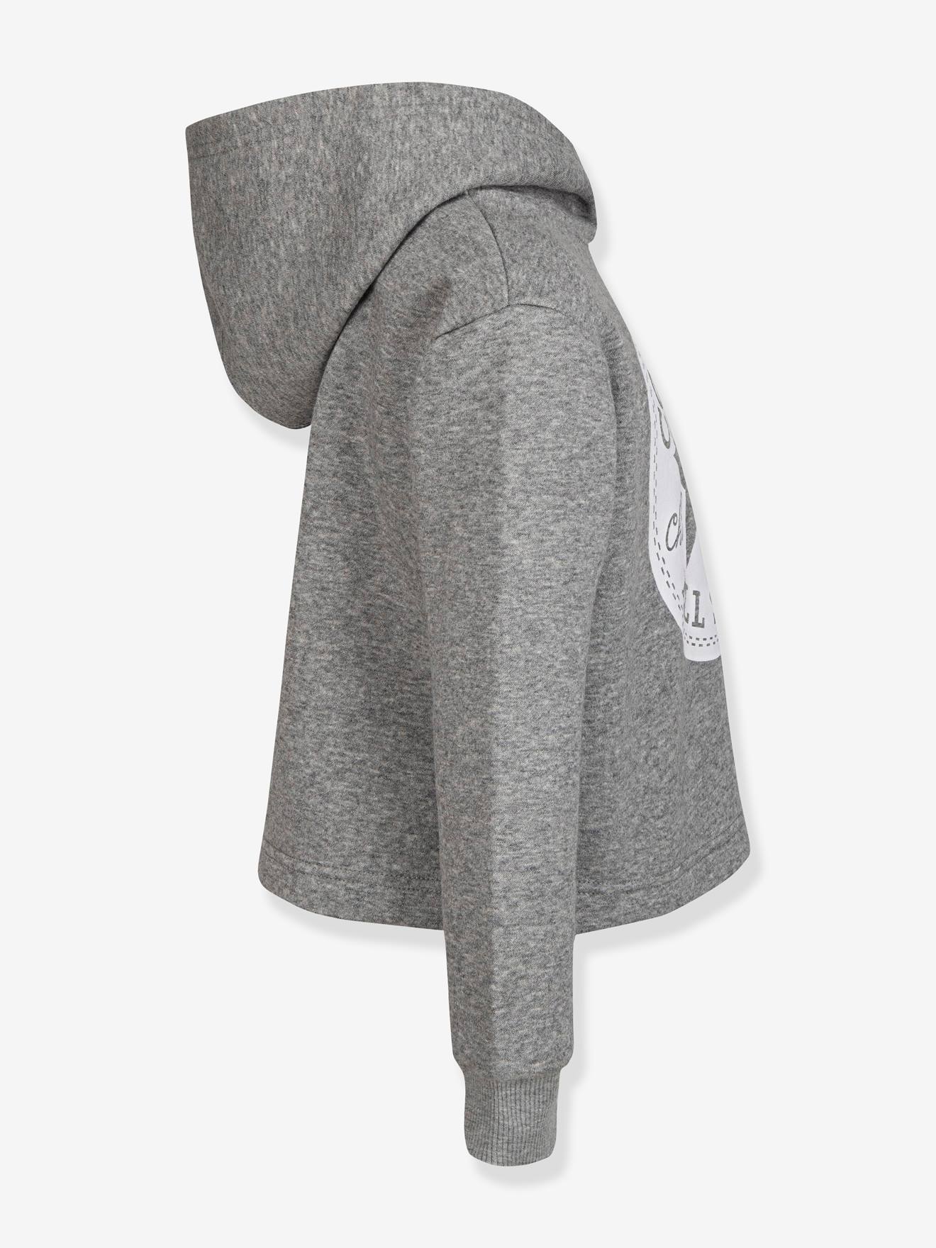 Chuck Patch Cropped Hoodie by CONVERSE - grey, Girls | Vertbaudet