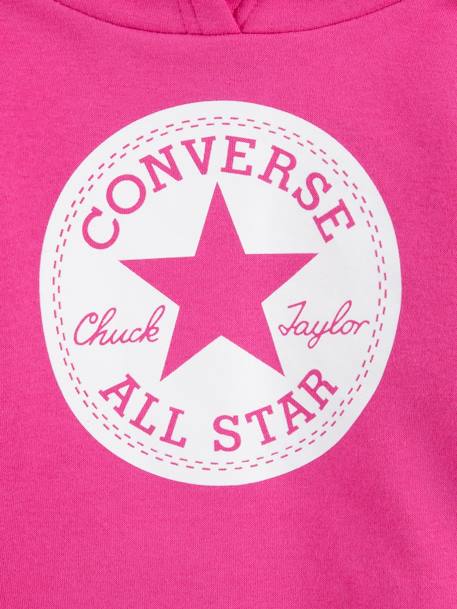 Chuck Patch Cropped Hoodie by CONVERSE grey+rose 