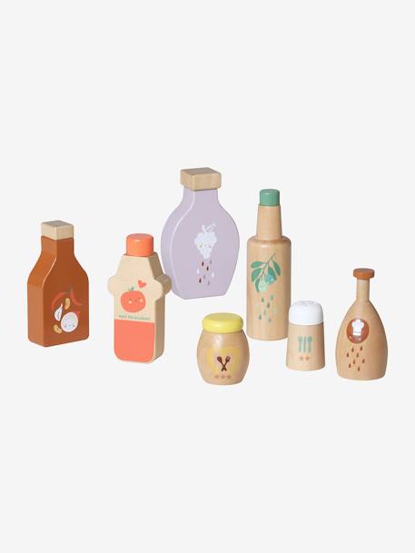 Condiments Set in FSC® Wood BEIGE MEDIUM SOLID WITH DECOR 