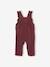 Corduroy Dungarees with Ruffles for Babies PURPLE DARK SOLID 