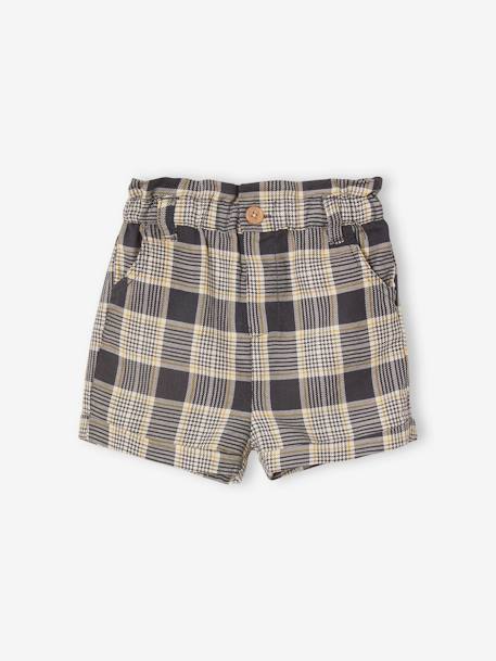 Chequered Shorts for Baby Girls chequered grey 