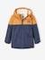 Technical Parka with Hood for Boys BLUE BRIGHT SOLID WITH DESIGN+BROWN MEDIUM SOLID WITH DESIGN 