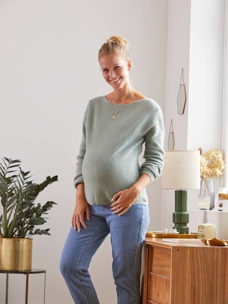 Front/Back Jumper, Maternity & Nursing GREEN LIGHT SOLID+PINK LIGHT SOLID 