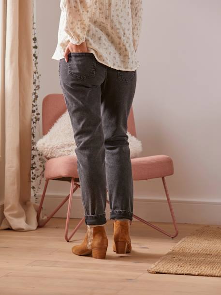 Maternity Jeans with Seamless Belly-Wrap BLUE LIGHT SOLID+Denim Blue+GREY MEDIUM SOLID 