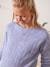 Reversible Front/Back Jumper, Maternity & Nursing BLUE MEDIUM SOLID+marl grey 