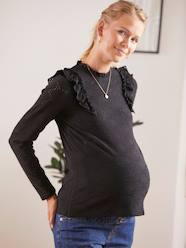 Maternity-T-shirts & Tops-Top in Fancy Knit, Maternity & Nursing Special