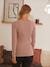 Crossover V-Neckline Top, Maternity & Nursing PINK LIGHT SOLID 