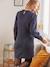 Jumper Dress with Broderie Anglaise Collar, Maternity & Nursing Special BLUE DARK SOLID 