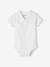 Pack of 5 Short Sleeve Bodysuits for Newborn Babies WHITE LIGHT TWO COLOR/MULTICOL 