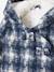 Chequered Wrapover Coat for Babies BLUE MEDIUM CHECKS 