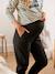 Fluid, Jersey Knit Trousers for Maternity GREY MEDIUM SOLID 