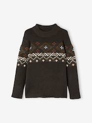 Soft Jacquard Knit Jumper for Boys