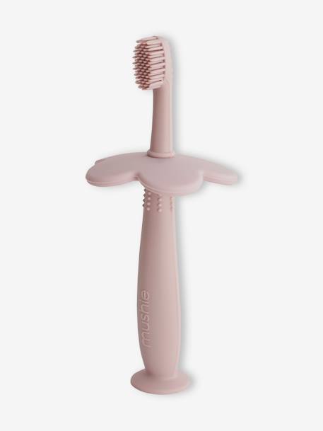 Training Toothbrush in Silicone by MUSHIE blue+grey+rose 