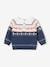 Jacquard Christmas Jumper for Babies navy blue 