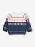 Jacquard Christmas Jumper for Babies navy blue 