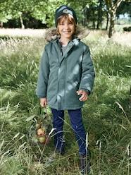 -Hooded Parka with Sherpa Lining & Recycled Polyester Padding, for Boys