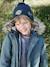 Hooded Parka with Sherpa Lining & Recycled Polyester Padding, for Boys BLUE DARK SOLID WITH DESIGN+BROWN DARK SOLID WITH DESIGN+GREEN MEDIUM SOLID WITH DESIG 