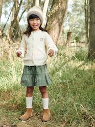 Girls-Corduroy Skirt with Ruffle, for Girls