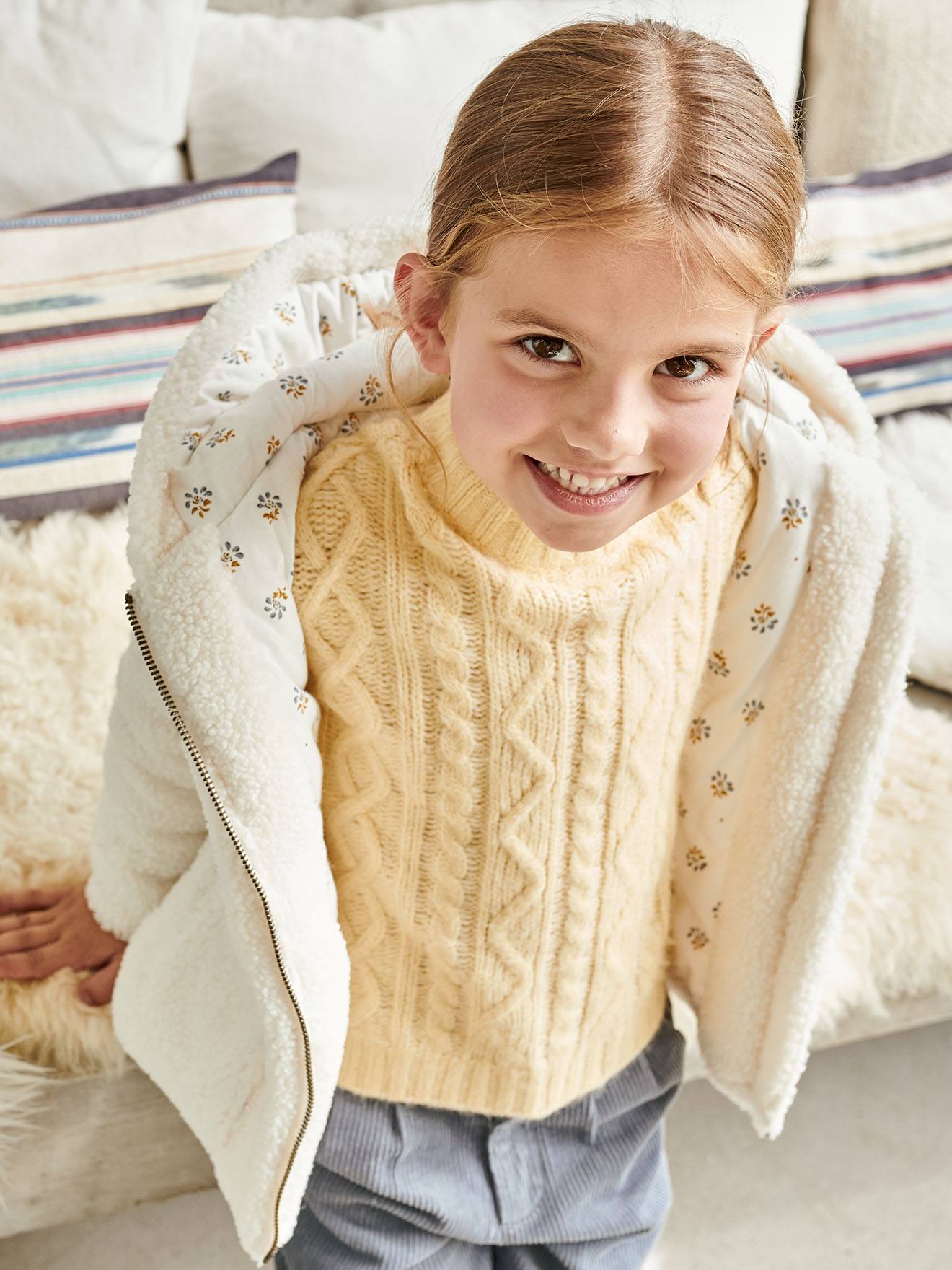 Girls clearance sherpa cardigan