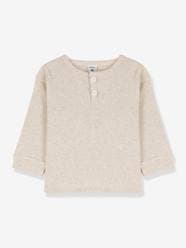 Baby-T-shirts & Roll Neck T-Shirts-Long Sleeve Top in Organic Cotton, for Babies, by Petit Bateau