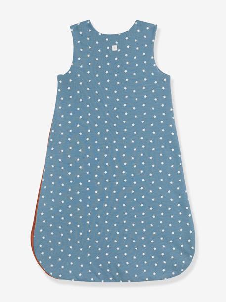 Sleeveless Baby Sleep Bag in Organic Cotton, by Petit Bateau blue 