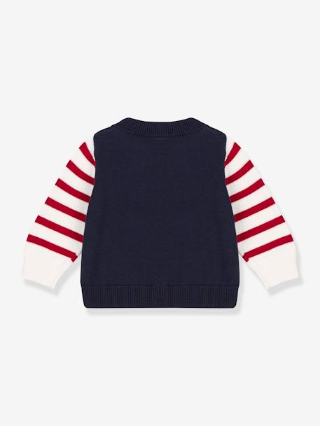 Knitted Cotton Cardigan for Babies, by Petit Bateau ecru 