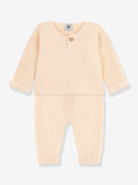 Knitted 2-Piece Set in Organic Cotton, by Petit Bateau white 