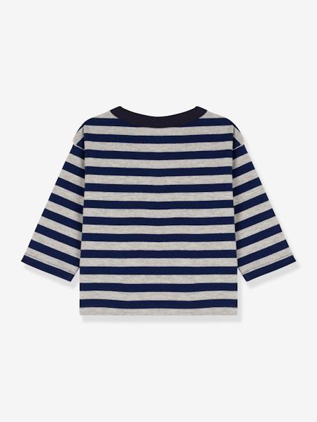 Long Sleeve Top in Cotton for Babies - PETIT BATEAU blue 