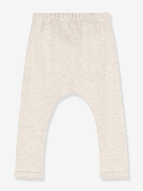 Trousers in Thick Jersey Knit for Babies, by Petit Bateau marl beige 