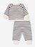 Striped 2-Piece Set for Babies, in Wool & Cotton Knit, by Petit Bateau printed white 