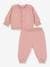 Knitted 2-Piece Set for Babies in Wool & Cotton, by Petit Bateau rose 