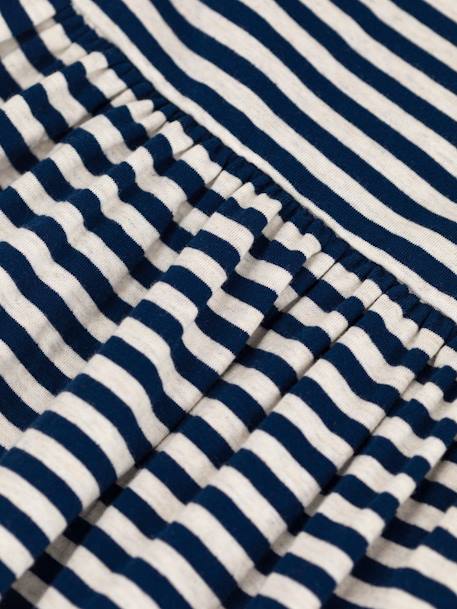 Striped Cotton Dress for Children, 3/4 Sleeves, by Petit Bateau blue 