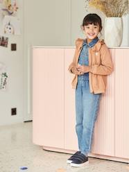 Girls-Denim Worker-Type Jumpsuit for Girls