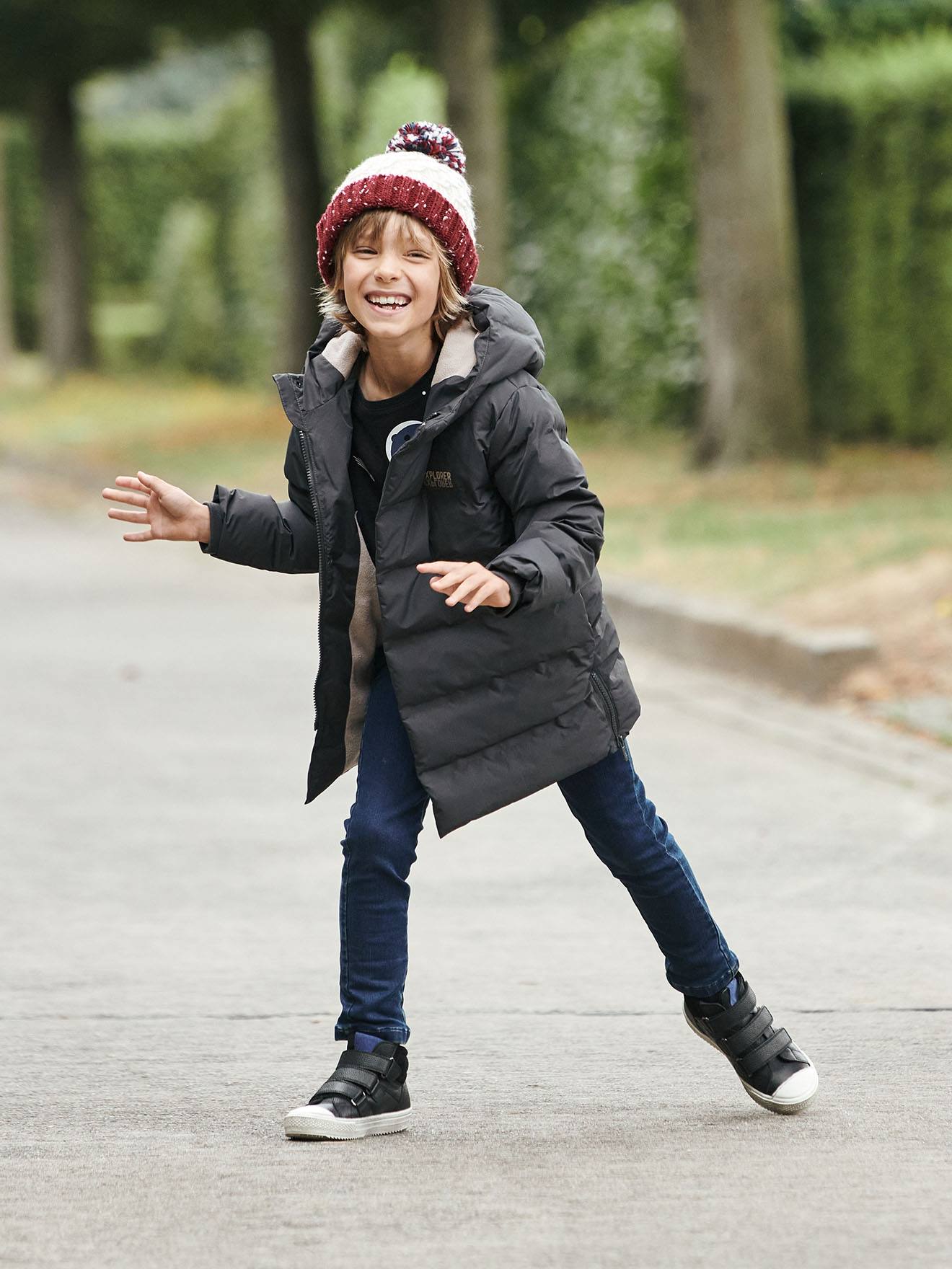 Boys Fur Lined Knee Length Hood Down Toddler Winter Jacket Size 6T-11Y Free  Ship | eBay