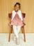 Faux Fur Waistcoat for Girls blush+White 