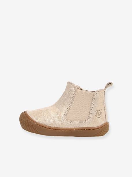 Chelsea Boots for Baby, Sally by NATURINO®, Designed for First Steps brown+gold 