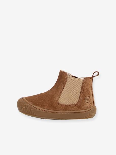 Chelsea Boots for Baby, Sally by NATURINO®, Designed for First Steps brown+gold 