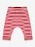 Striped Double Knit Trousers for Babies - PETIT BATEAU red 