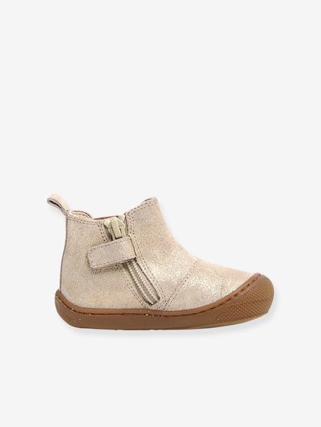 Chelsea Boots for Baby, Sally by NATURINO®, Designed for First Steps brown+gold 