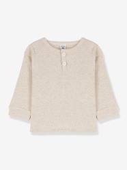 Baby-T-shirts & Roll Neck T-Shirts-Long Sleeve Organic Cotton Top for Babies, by Petit Bateau