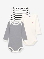 Pack of 5 Animals Long Sleeve Bodysuits for Newborn Babies, Cutaway  Shoulders - white light two color/multicol, Baby