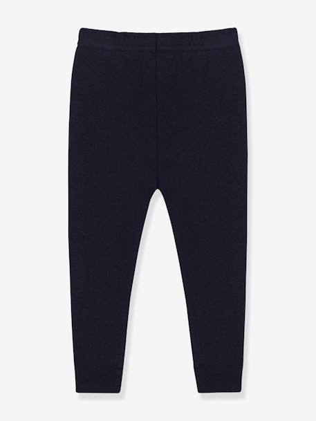 Rib Knit Leggings in Organic Cotton for Babies by PETIT BATEAU navy blue 