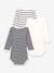 Pack of 3 Long Sleeve Bodysuits by Petit Bateau set white+white 