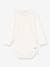 Long Sleeve Organic Cotton Bodysuit with Fancy Collar, by Petit Bateau ecru 