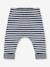 Striped Double Knit Trousers for Babies - PETIT BATEAU blue 