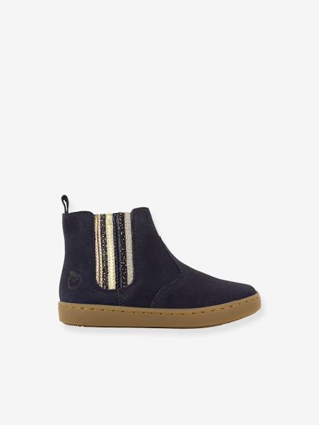 Boots for Children, Play New Shine Velours by SHOO POM® navy blue 