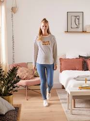 Maternity-Trousers-Seamless Treggings, Denim Effect, for Maternity