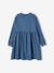 Denim Dress with Peter Pan Collar for Girls BLUE DARK SOLID 