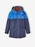 Technical Parka with Hood for Boys BLUE BRIGHT SOLID WITH DESIGN+BROWN MEDIUM SOLID WITH DESIGN 